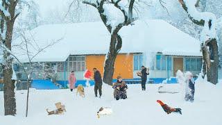 ️ Winter in a Remote Village | Snowy Fun and Daily Life in the Mountains