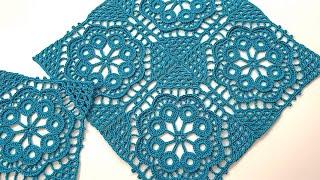 UNUSUAL AND BEAUTIFUL Crochet Pattern Square Motif Table Runner Pattern