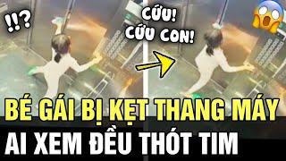 THÓT TIM cháu bé bất ngờ bị kẹt 1 mình trong THANG MÁY, sợ hãi nhưng vẫn rất BÌNH TĨNH | TÁM TV