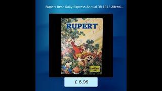 Rupert Bear Daily Express Annual 38 1973 Alfred Bestall Vintage Clipped