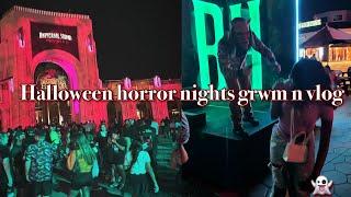 HALLOWEEN HORROR NIGHTS GRWM N VLOG