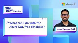 What can I do with the Azure SQL free database?