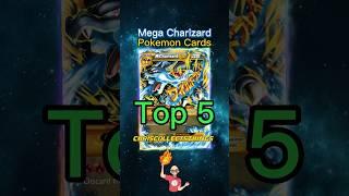 Top 5 EXPENSIVE Mega Charizard cards  #shorts #top5 #megacharizard