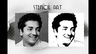 Drawing Prem Nazir / stencil art