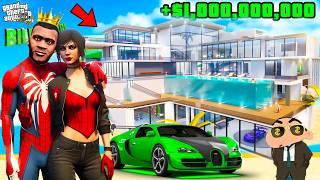 Shinchan Made SPIDERMAN SUPER $1,000,000 BILLIONAIRE In GTA5 || SumitOP