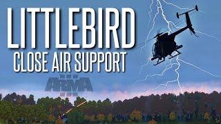 LITTLEBIRD CLOSE AIR SUPPORT - ArmA 3 Helicopter Operation (TrackIR/X52)