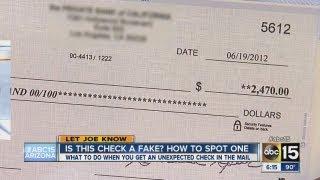 Got a check in the mail? How to make sure it's the real deal