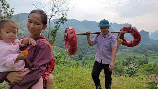 Lucky single mother was helped by a kind man to find clean water.