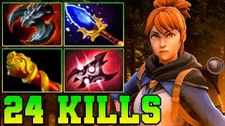 24 Kills Marci Dota 2 !! Marci Dota 2 Mid Lane Carry Guide Pro Gameplay 7.37 Build