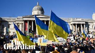 People gather around the world to show solidarity with Ukraine