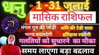 धनु राशि जुलाई 2024 राशिफल | Dhanu  Rashi July 2024 | SAGITTARIUS HOROSCOPE by AstroGuru Nikhil