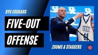 BYU Cougars (Mark Pope) | 5-Out Offense - Zooms & Staggers