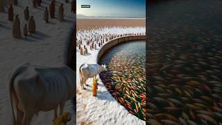 Grandmother and the Weak Cow Lost Their Last Hope! #ai #grandmother #cow