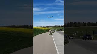 KLM airplane final approach - filmed near Pistenende bus station at Zurich airport ZRH. @bevex1