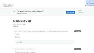 Coursera | Budgeting and Scheduling Projects I 2 quiz answers