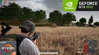 PUBG : GTX 1650 4GB  Ryzen 5 5600 + 16 RAM : Perfomance Settings