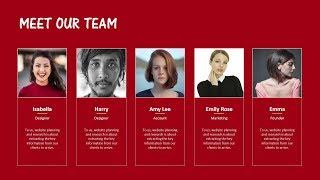 Team Member Animated portfolio - PowerPoint Tutorial