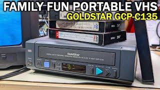Play VHS tapes while sideways and upside down (Goldstar GCP-C135)