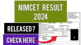 NIMCET 2024 Result | How To Check NIMCET 2024 Result