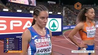 Anja Lukić - 13,63s, | Evropsko prvenstvo 2022, kvalifikacije 100m prepone