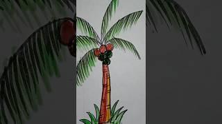 easy coconut tree  drawing #shorts #shortvideo #drawing #Aria art and crafts