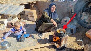 "A pleasant experience: breakfast in the mountains with tomatoes and eggs"