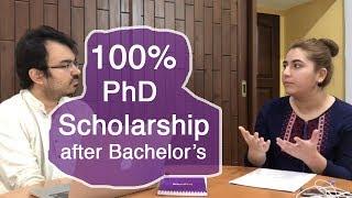 100% USA PhD Scholarship directly after Bachelors Degree