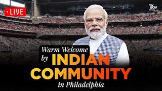 LIVE: Indian community welcomes PM Modi in Philadelphia, USA