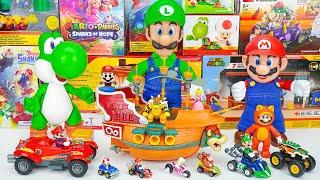 Super Mario Bros Unboxing Toys Review  Nintendo Super Mario Deluxe Playset Bowser Ship  ASMR