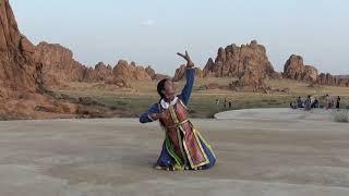 Mongolian girl traditional dance
