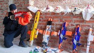 NERF WAR : SWAT Warriors Nerf Guns Fight Bandits Guards Dangerous Criminals Mask