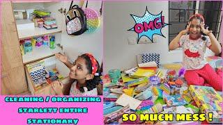 Starlett Entire Stationary Cleaning & Organising | Clean The Messy Cabinet #mamaearth #CocoSoftCare