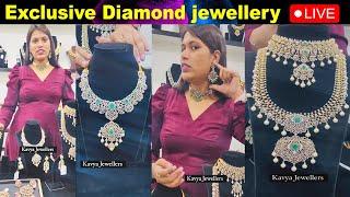 Light Weight Exclusive Diamond jewellery | Kavya Jewellers | Kavya Sarees | @brideessentials