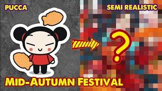 Watercolor Pucca - Semi realistic style | Mid-Autumn Festival 2022 #hutachanstudio