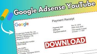 Download Google AdSense Payment Receipt | YouTube Payment Receipt Download Kaise Kare