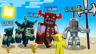 LVL 1 vs. LVL 100 MOBS VERWANDELN um meinen FREUND zu PRANKEN! - Minecraft