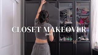 ORGANIZE MY CLOSET WITH ME + closet makeover!