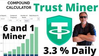 Trust Miner Crypto Project Pays in USDT! Trust Miner 6-1 Miner Pays 3.3% Daily Brand New! Don't Miss