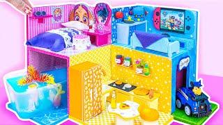 Build Cute Paw Patrol House with Skye's Bedroom, Blue Room for Chase️DIY Miniature House