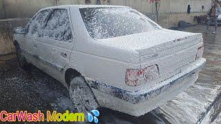 car wash/Washing and cleaning a very dirty car | Washing a car with a lot of foam