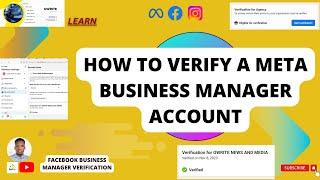 How to verify a Meta Business Manager account