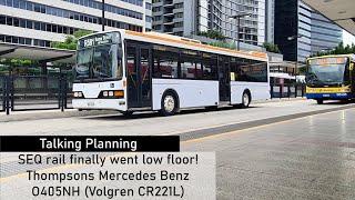 SEQ rail finally went low floor! Thompsons Mercedes Benz O405NH (Volgren CR221L)