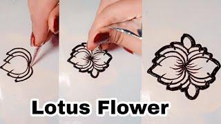 How to Make Lotus Flower - Beautiful Lotus - Mehndi Art by Hamna