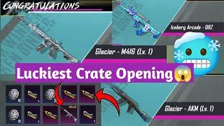 FINALLY!!️M416 Glacier Crate Opening | Spending 10,000+ UC forM416 Glacier + AKM Glacier