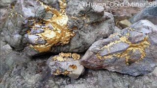 Real Gold Panning & Prospecting, Easy technique for BEGINNER, Just Nature & Gold!