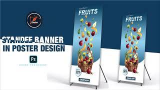 How to Design a Fruits Standee Banner in Photoshop | Dextro Designer