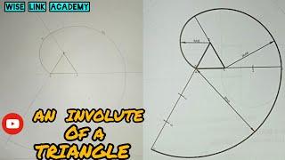 HOW TO CONSTRUCT AN INVOLUTE OF A TRIANGLE (TECHNICAL DRAWING)