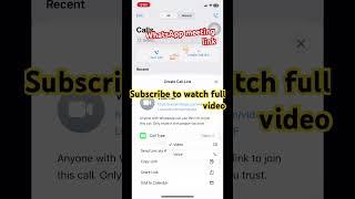 WhatsApp video meeting #tricks
