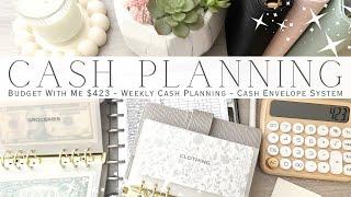 Budget With Me $423 Weekly Cash Planning & Happy Mail | Cash Envelope System | Sinking Funds Savings