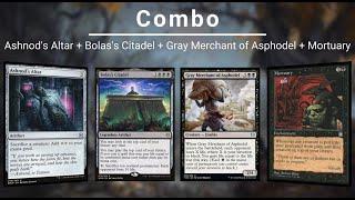 EDH COMBO: Ashnod's Altar | Bolas's Citadel | Gray Merchant of Asphodel | Mortuary